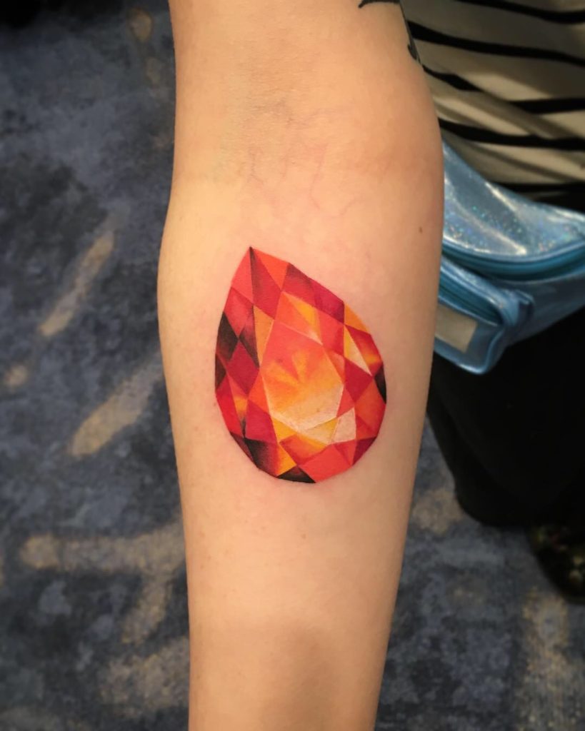 Opal Gemstone Tattoo