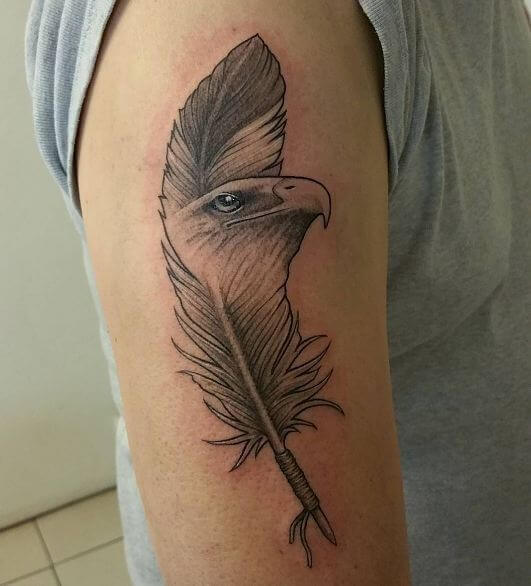 3. TATTOO OF AN EAGLE FEATHER