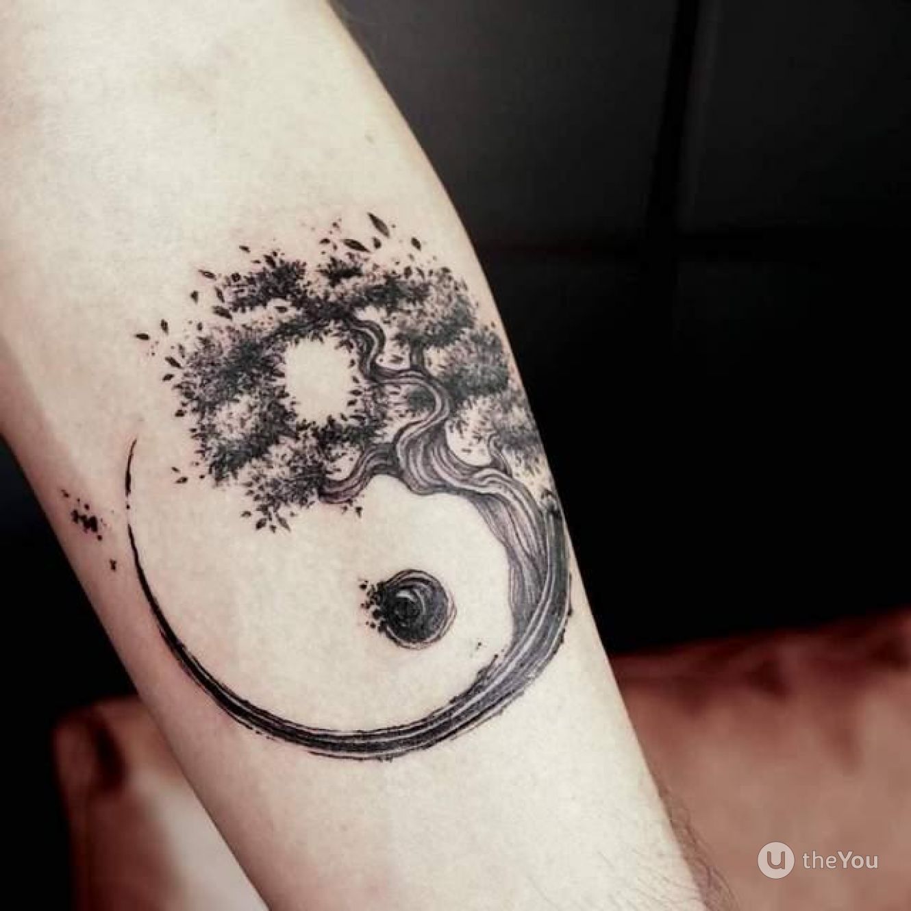 Yin and Yang Tree Tattoo