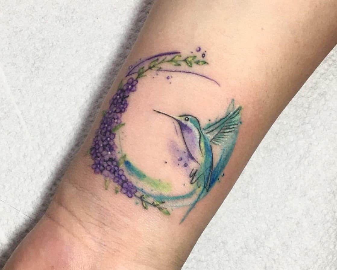 Tattoo of a Hummingbird Circle