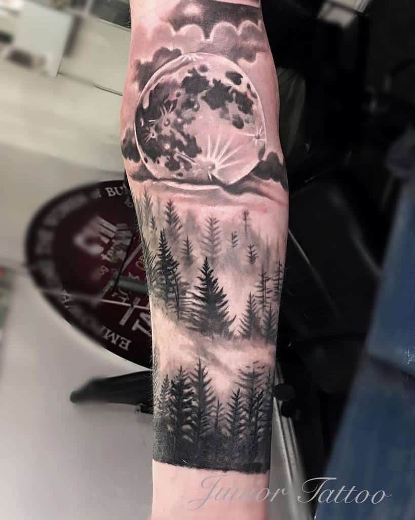 Moon Forest Tattoo