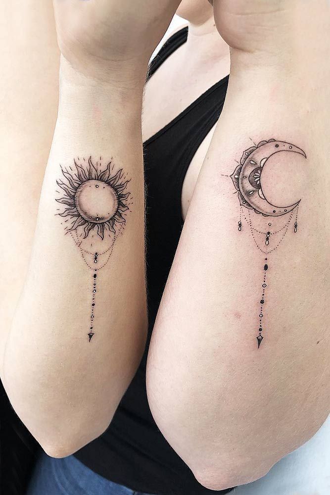 Arrow Sun Moon Tattoo