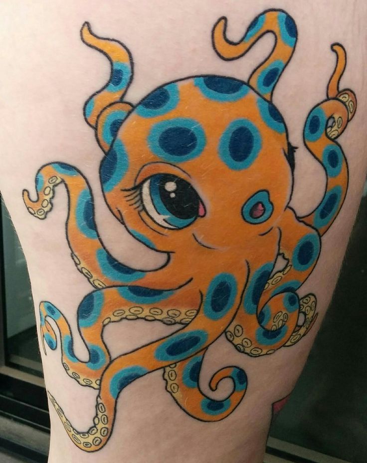 Cartoon Octopus Tattoo