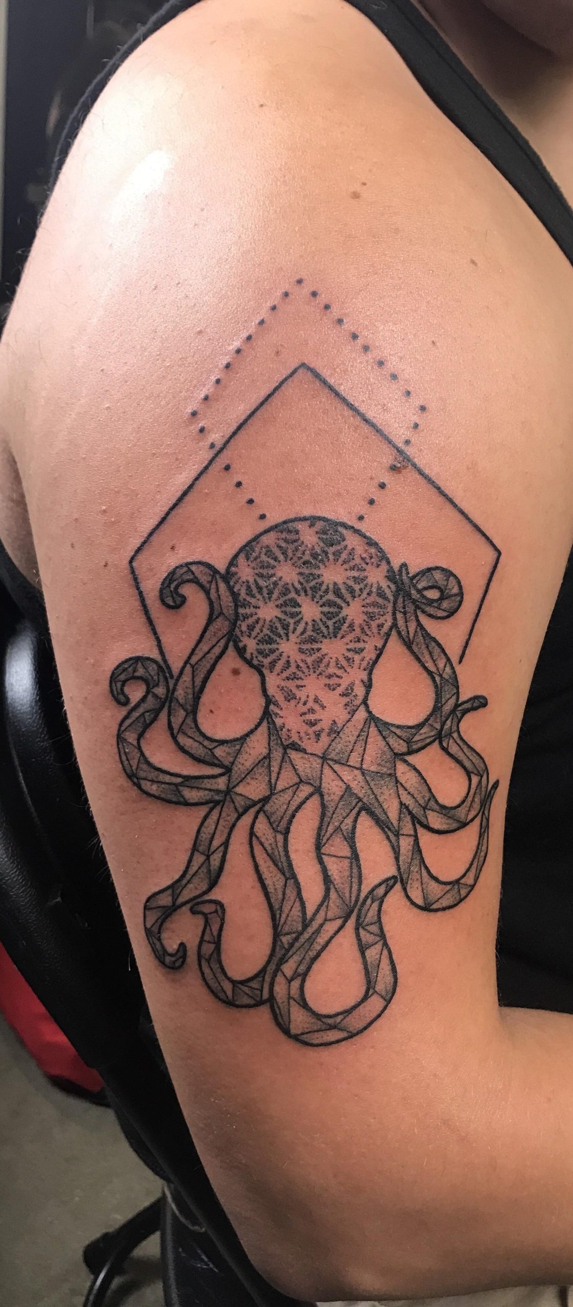 Geometric Octopus Tattoo