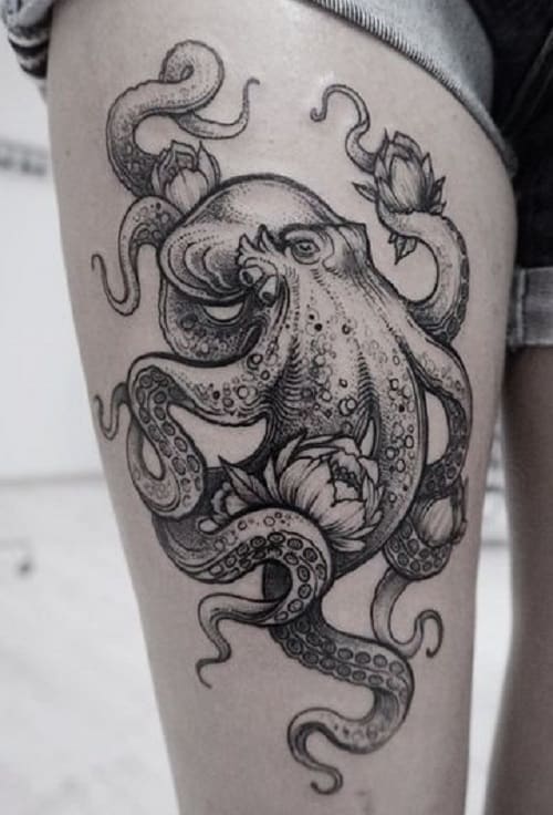 Giant Pacific octopus tattoo