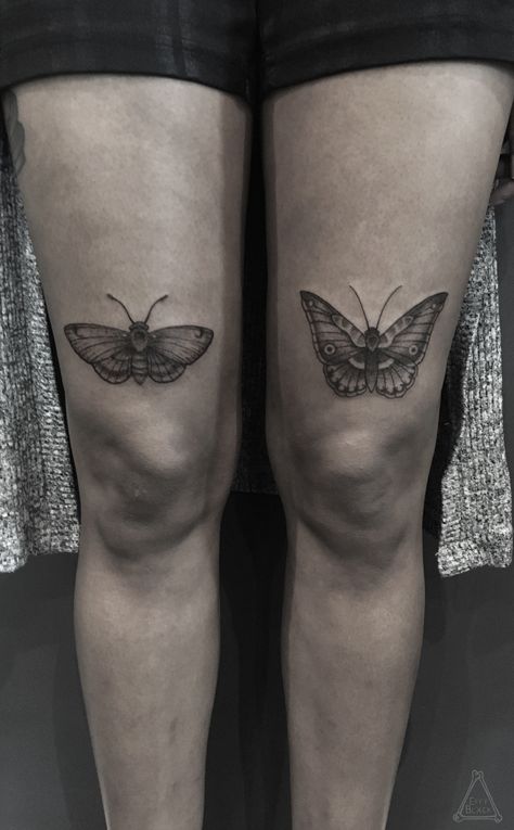 Moth and Butterfly Tattoo