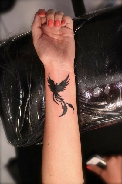 Phoenix Hand Tattoo