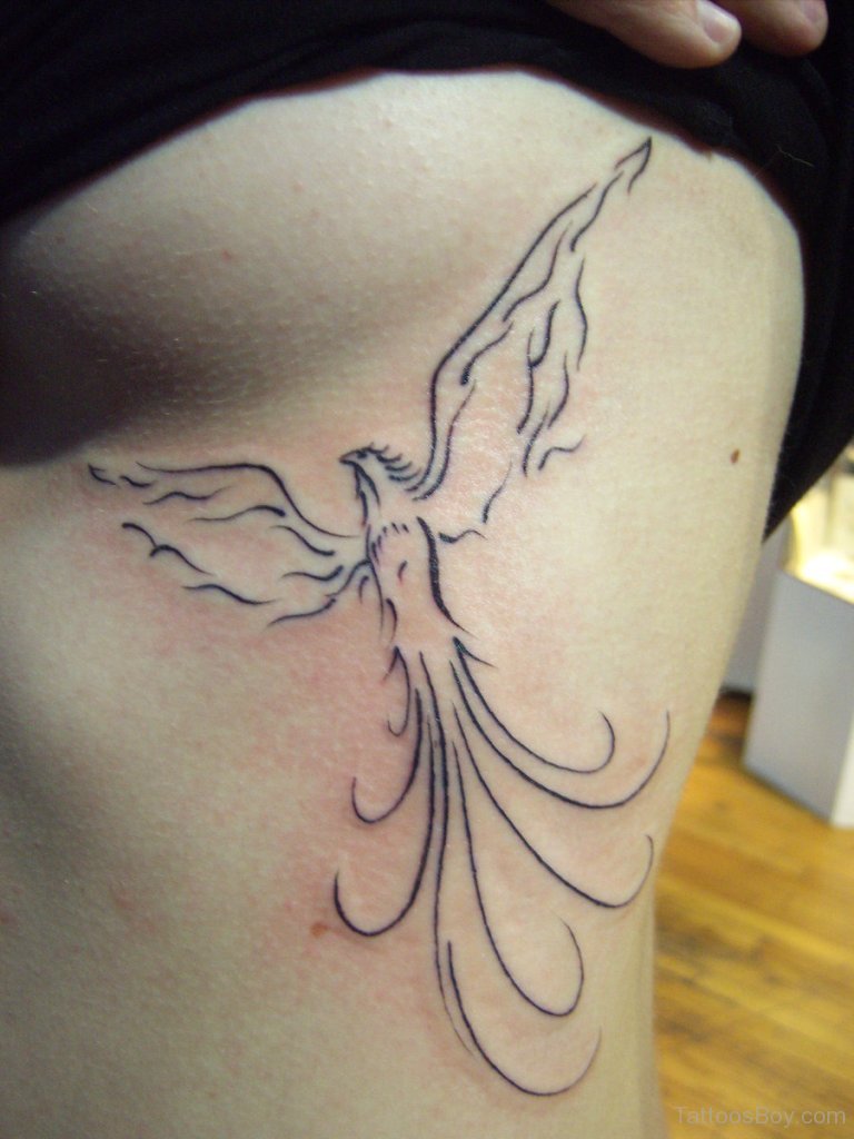 Phoenix Outline Tattoo