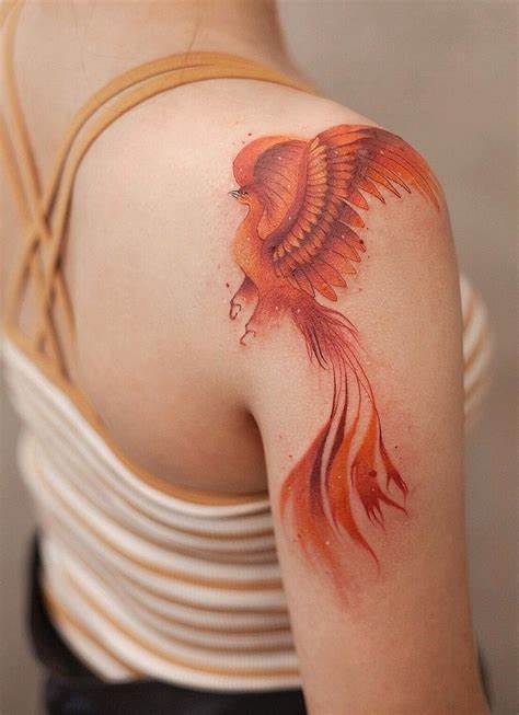 Phoenix Shoulder Tattoo