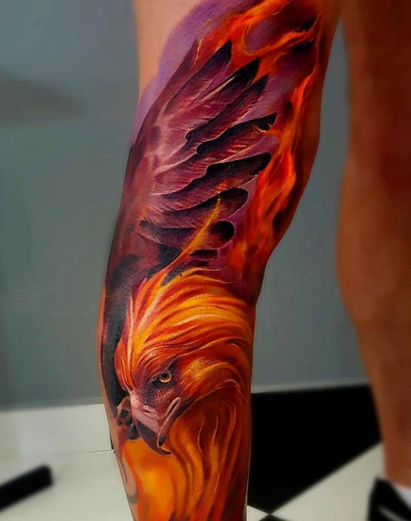 Realistic Phoenix Tattoo