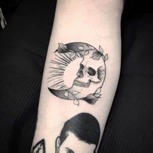 Skull Moon Tattoo