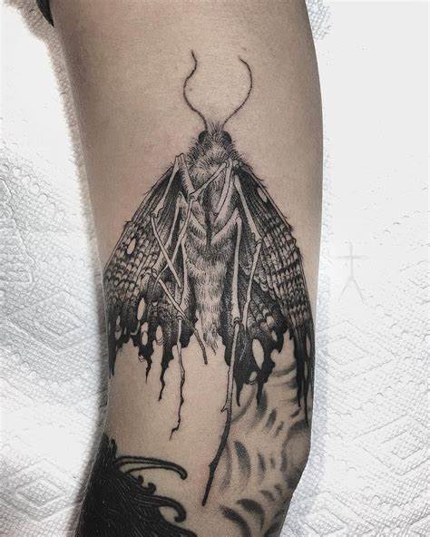 Tattoo of a Black Witch Moth