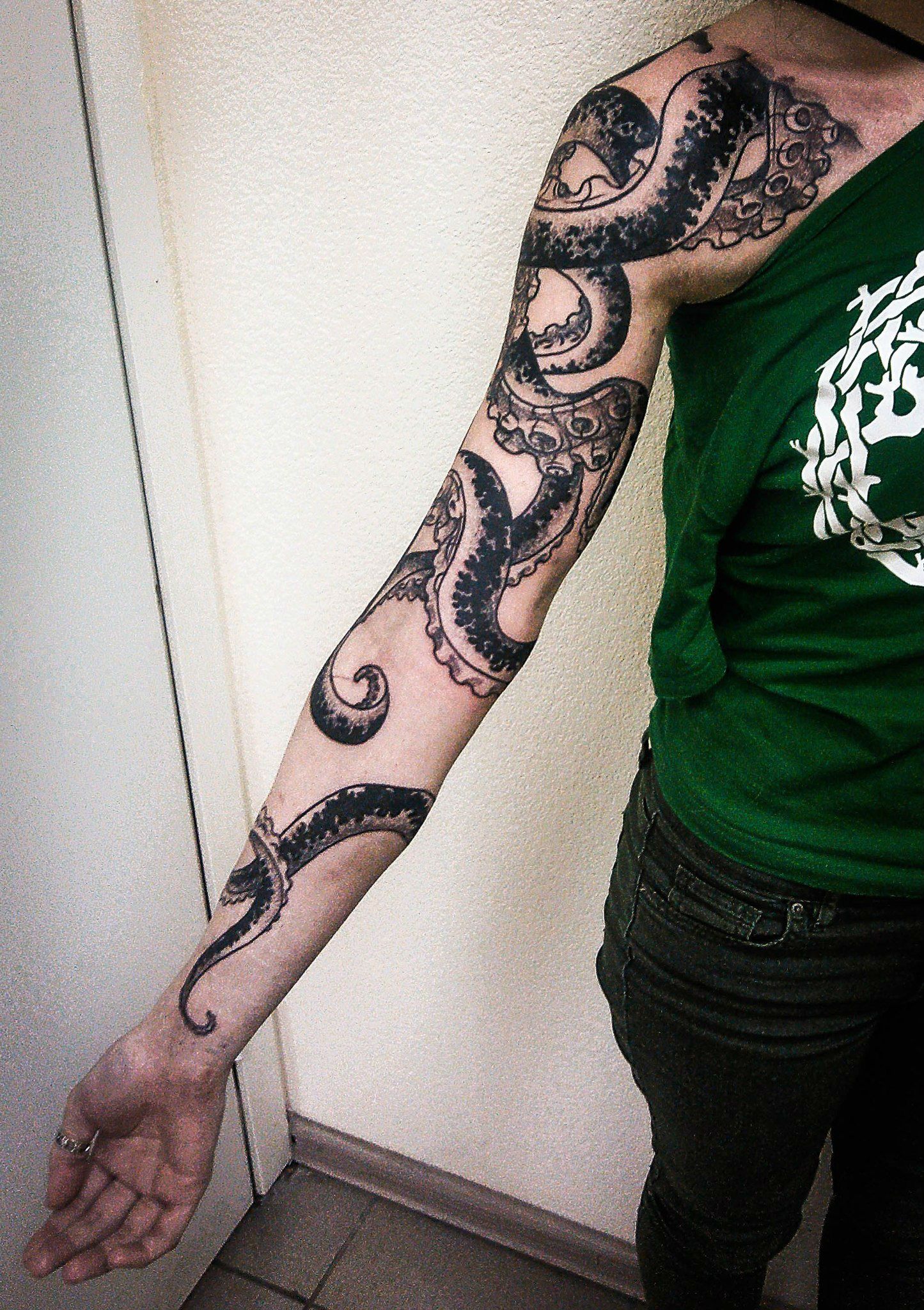 Tattoo of an Octopus on the Arm