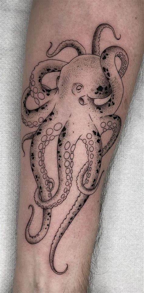 Tattoo of an Octopus on the Forearm