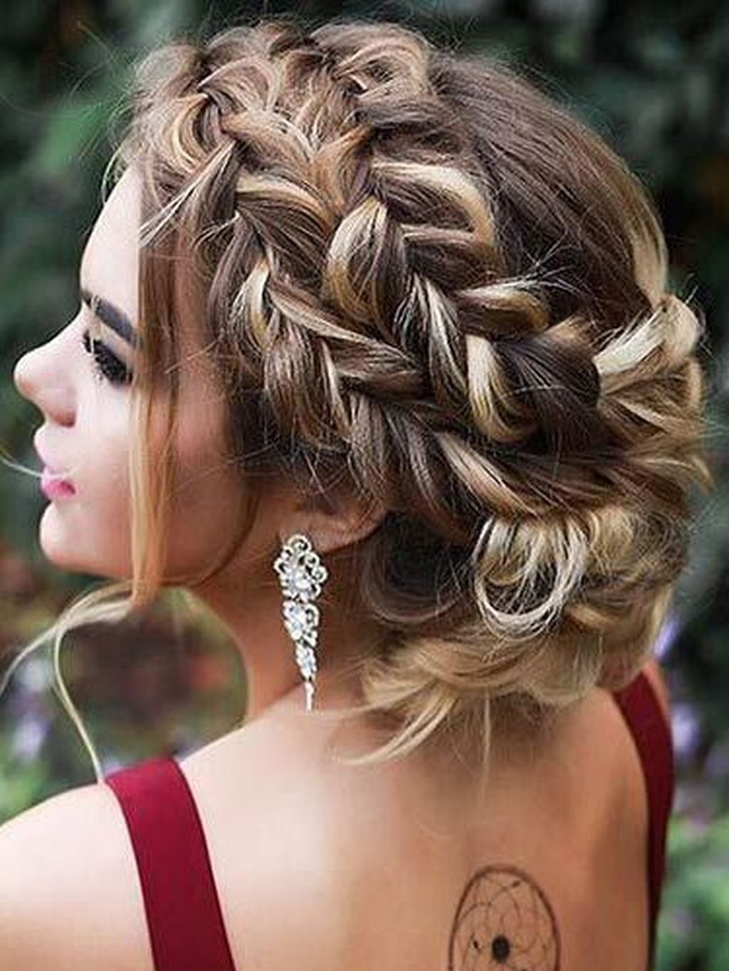 Messy Boho Braid Hairstyle For Prom