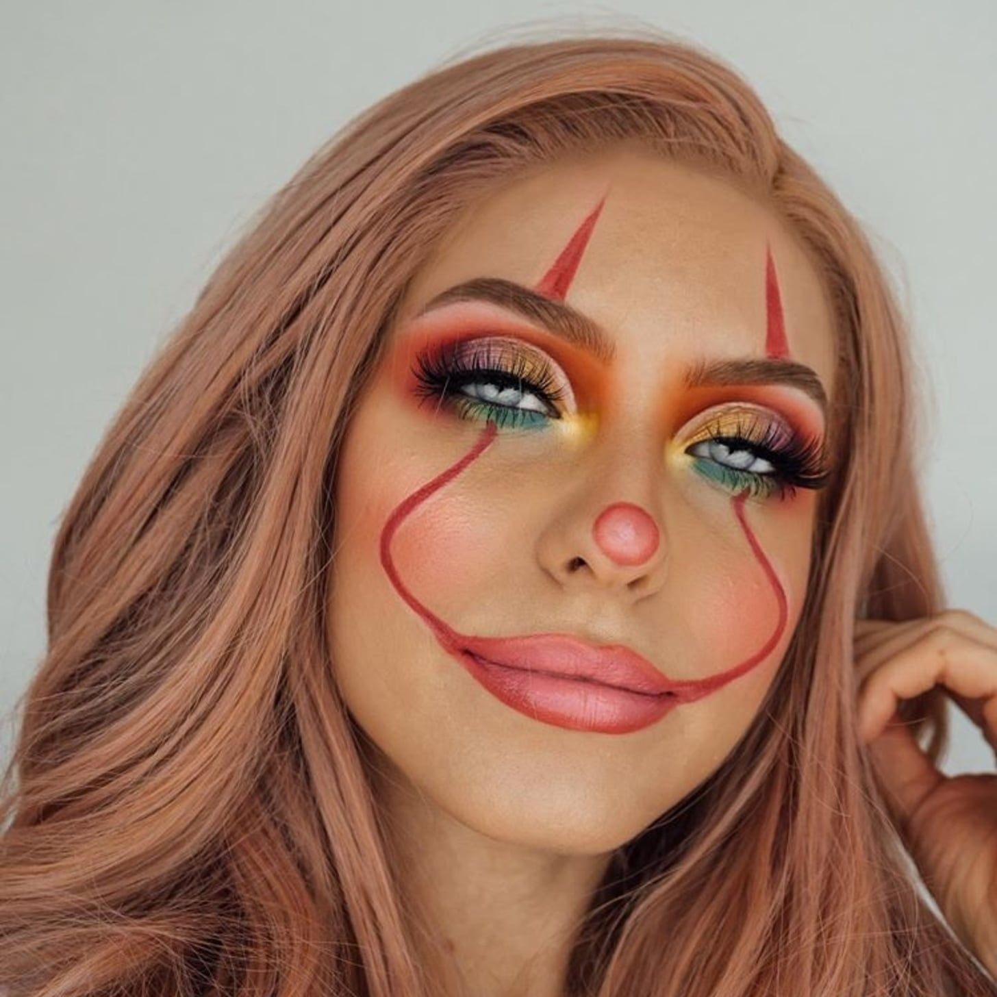 Pastel Clown Makeup for Halloween