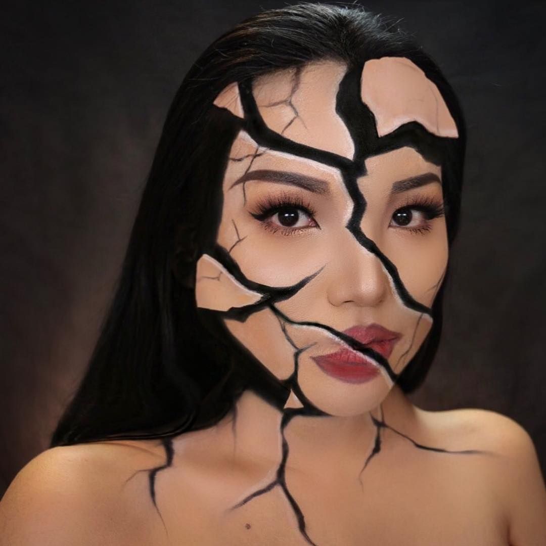 Shattered Face Makeup 