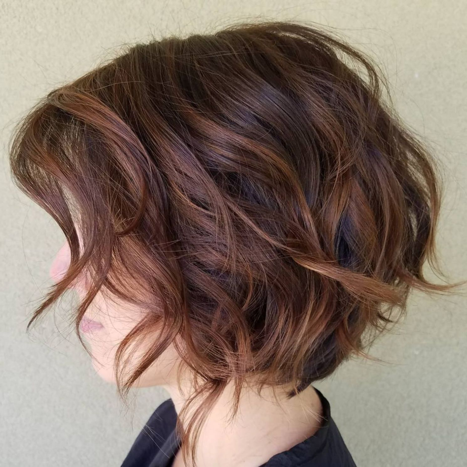 Wavy Lob With Two Toned Color