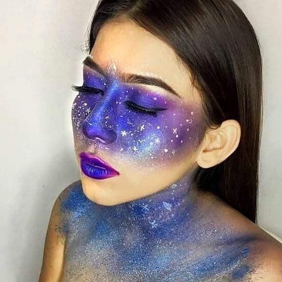 cosmic dust makeup for halloween 