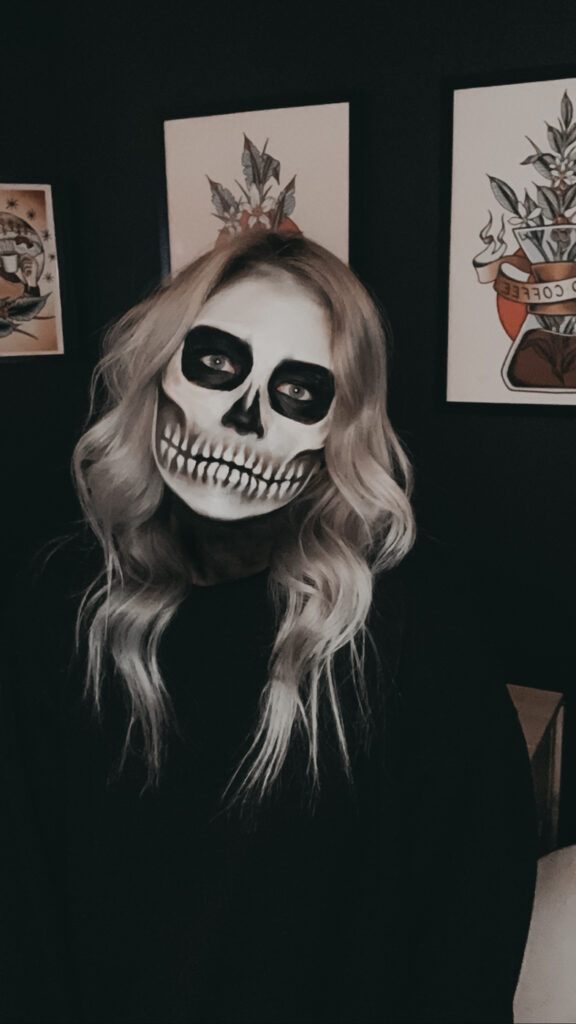 Classic Skull Makeup For Halloween 