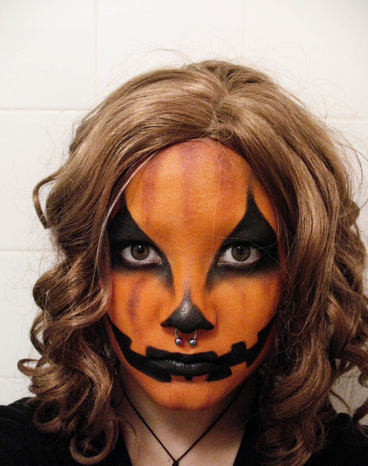 Jack-O'-Lantern Makeup For Halloween 