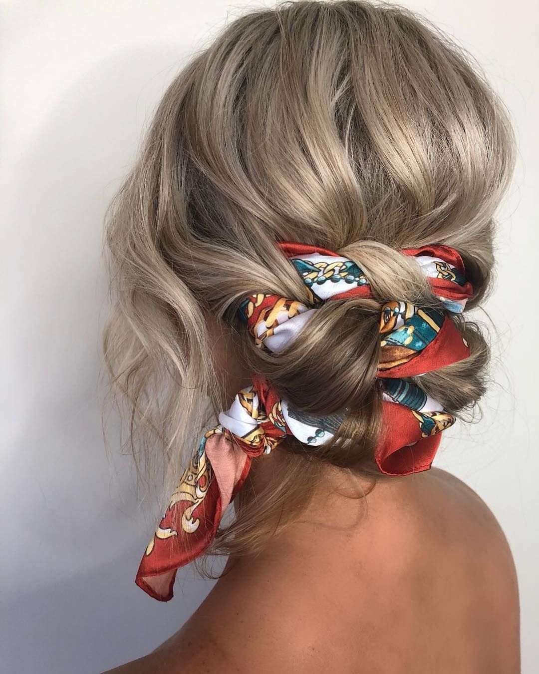 Low Bun Bandana Hairstyle