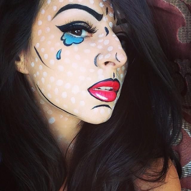 Pop Art Comic Book Character Makeup