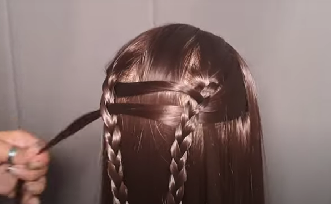 Mat braid hairstyle 