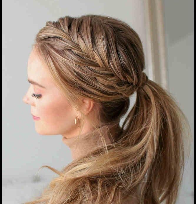 Braided Fishtail Ponytail for Masquerade Ball