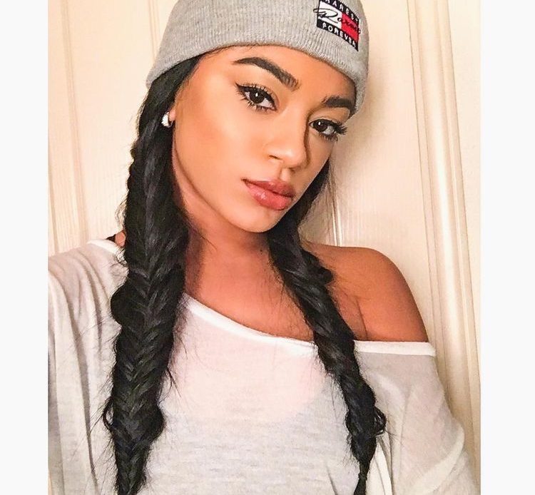 Fishtail Braid Beanie Hairstyle