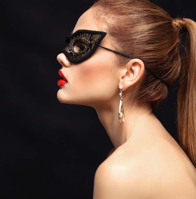 Sleek High Ponytail for Masquerade Ball