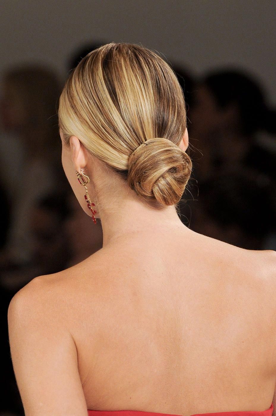 Sleek Low Bun For Masquerade ball