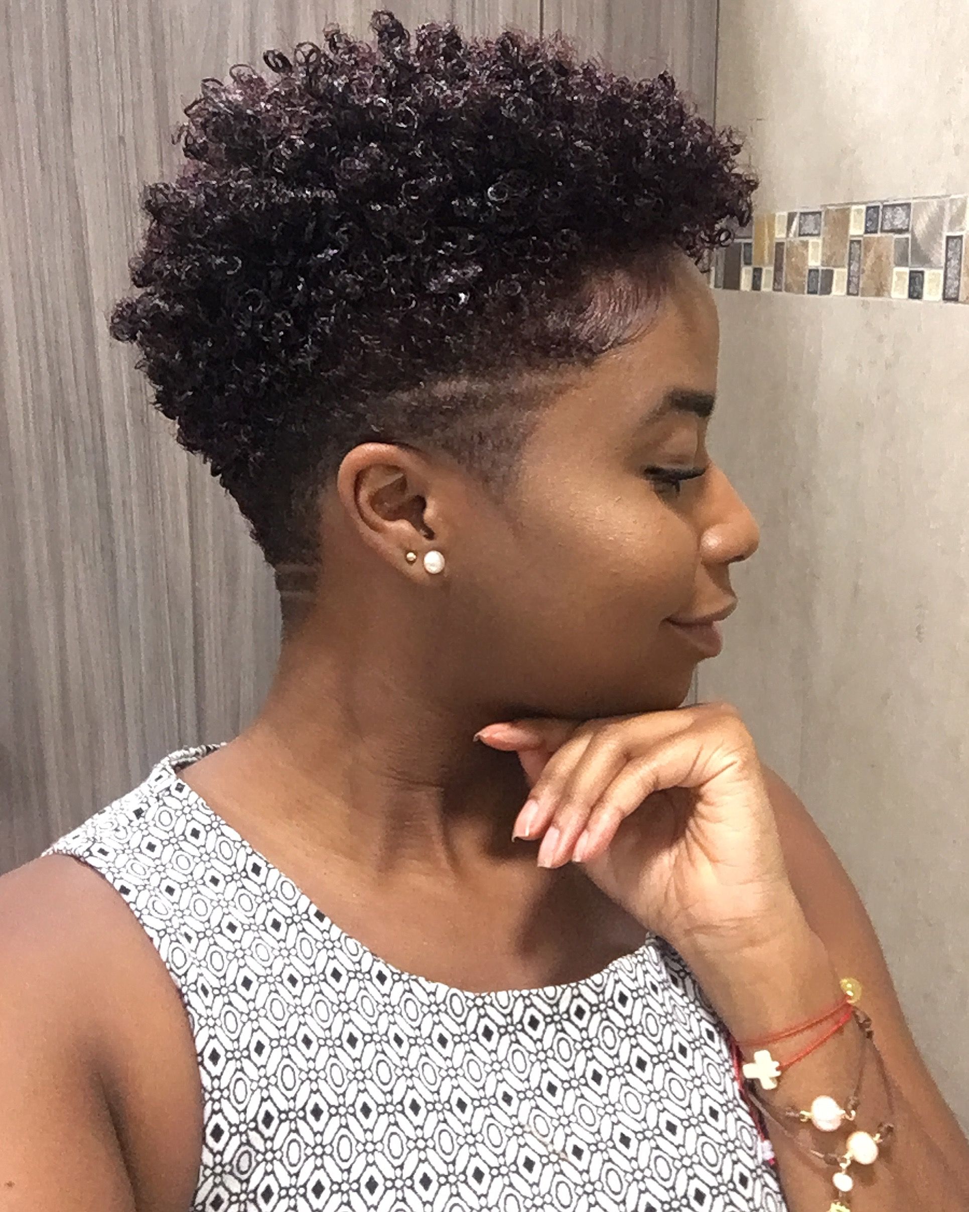 Tight Curls on a Tapered Cut Permed Hair