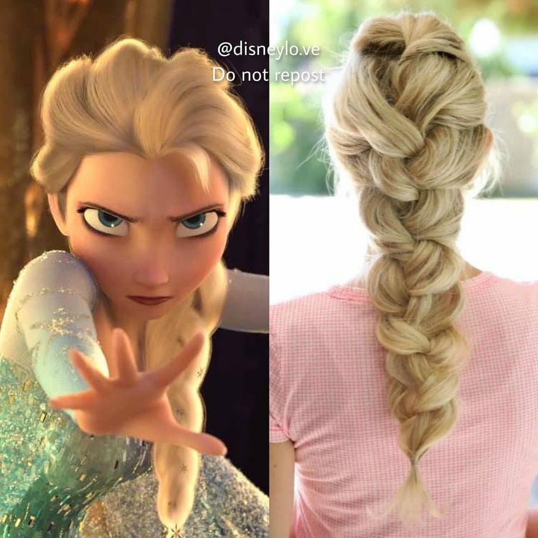 Elsa hairstyle from frozen