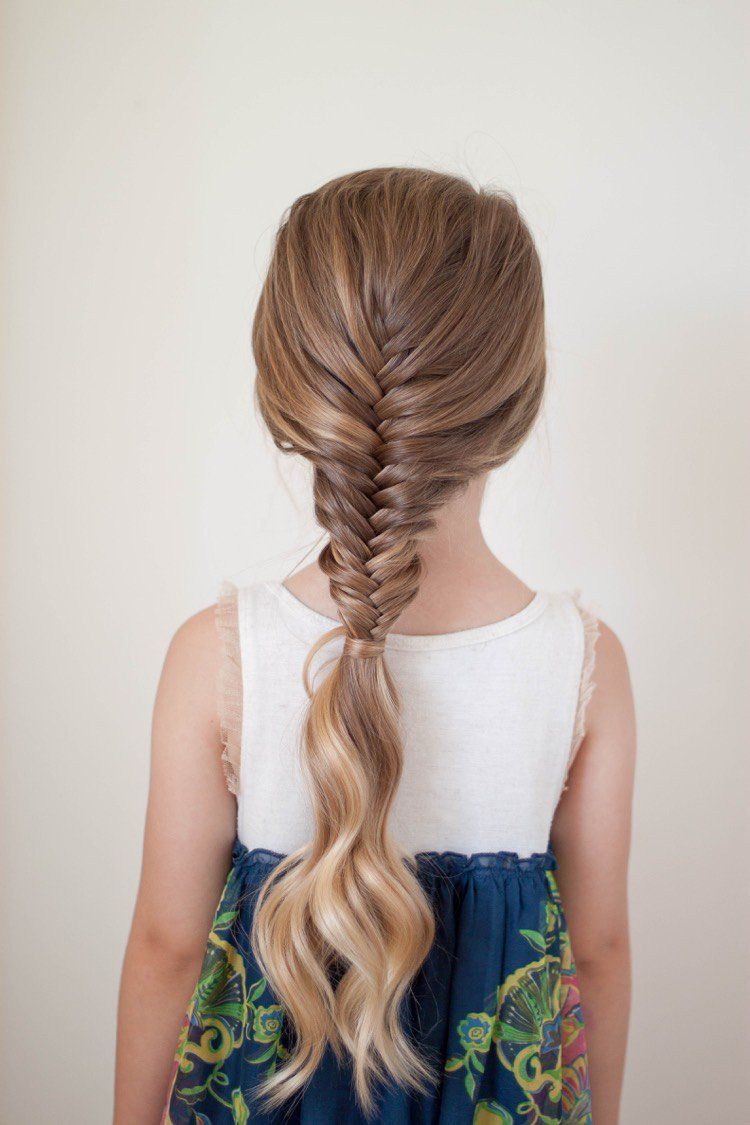 Fishtail Braid Hairstyle For Kids