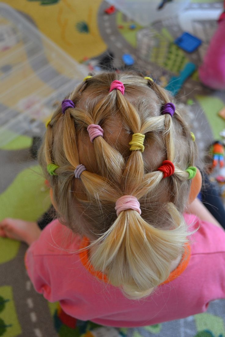 Multi split ponytail Hairstyle For Kids