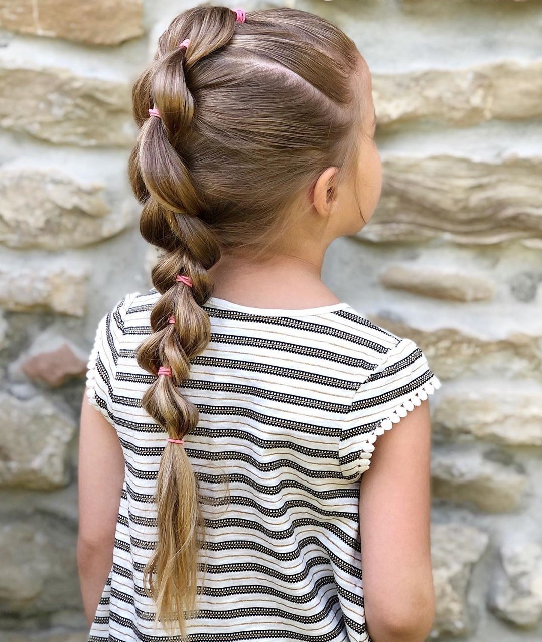 Pull Through Braid Hairstyle For Kids