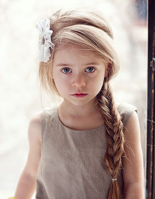 Side Swept Braid With Hairband Hairstyle For Kids