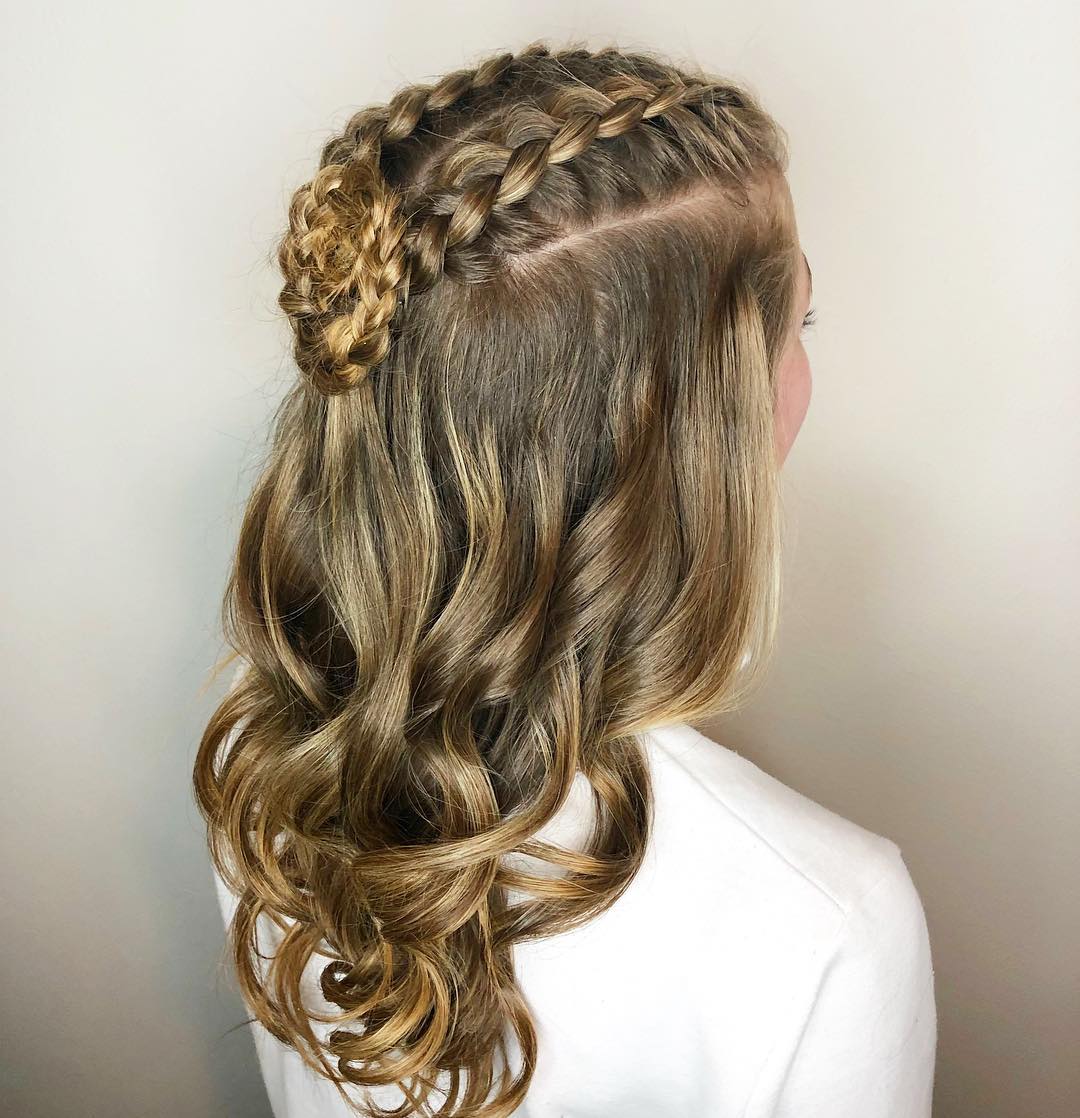 Double Dutch Braids into a Rosette