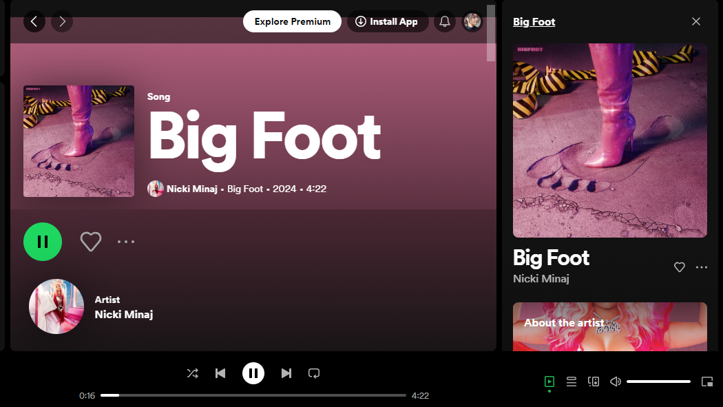 Niki Minaj's Big Foot