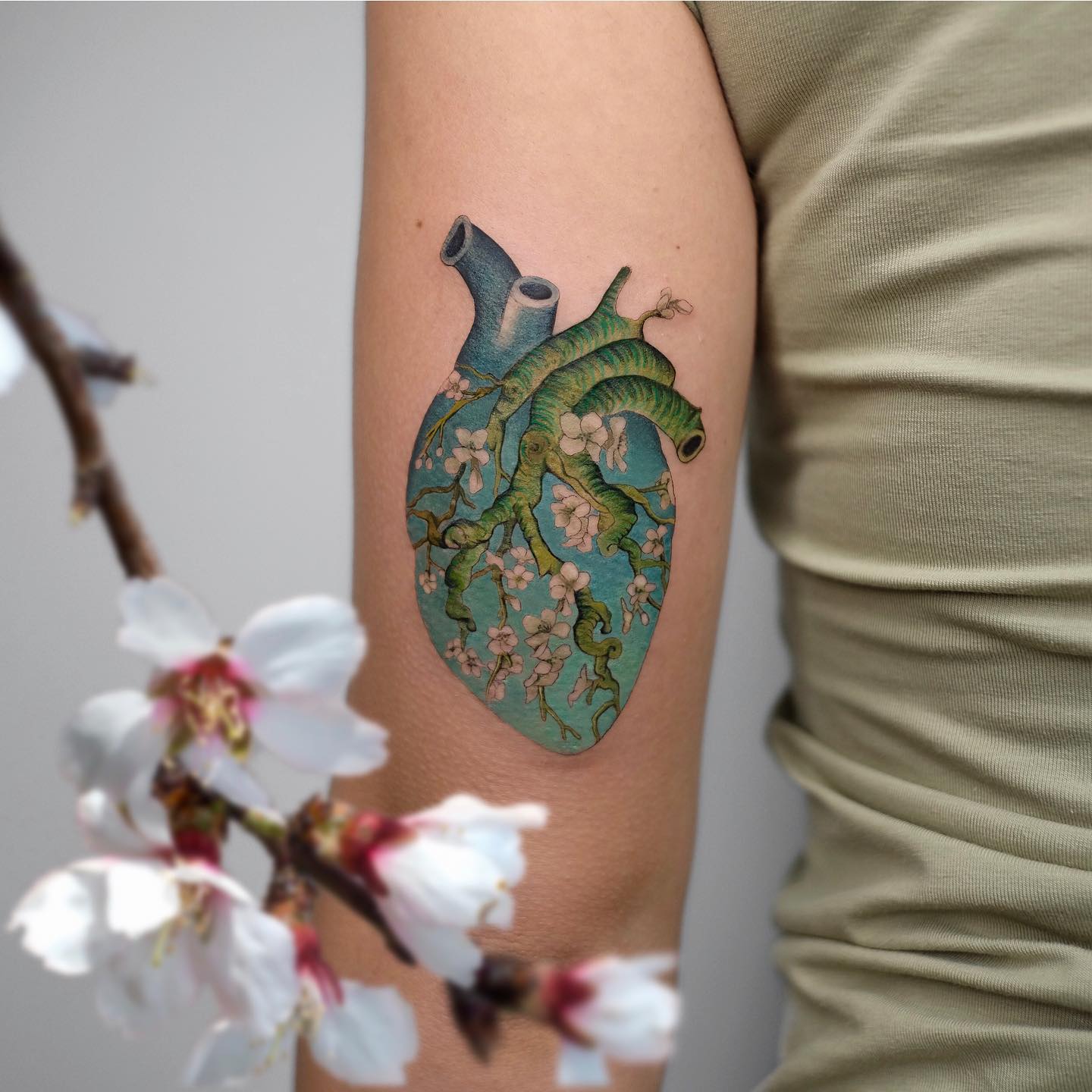 Almond Blossom Anatomical Heart 